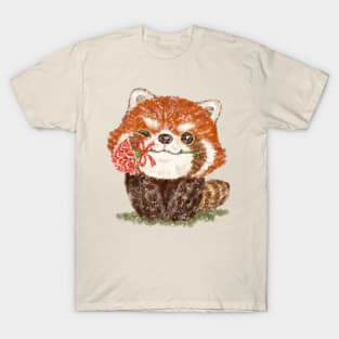 Red panda and a flower T-Shirt